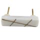 White Square Stone Gold Cross Handles